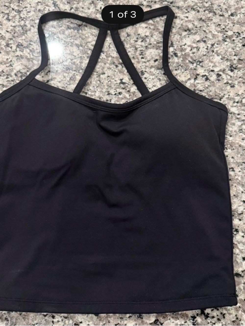 Amazon Essentials Black Sports Bra with Removable Pads